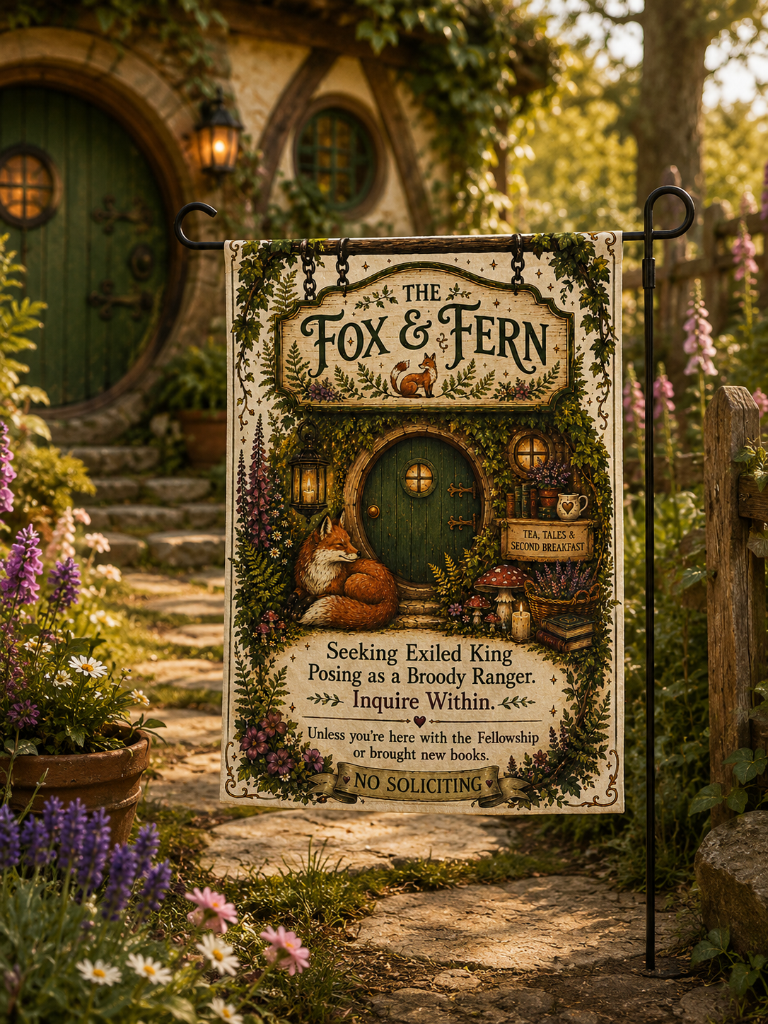The Fox & Fern Garden Flag